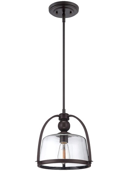 Ridley Rod Hung Mini Pendant in Western Bronze.